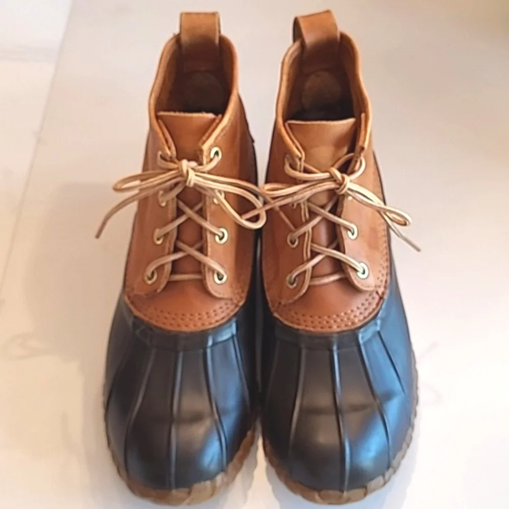Cabela's Duck Boots Waterproof Lace Up Rain / Snow Ankle Booties Steel Shank 8